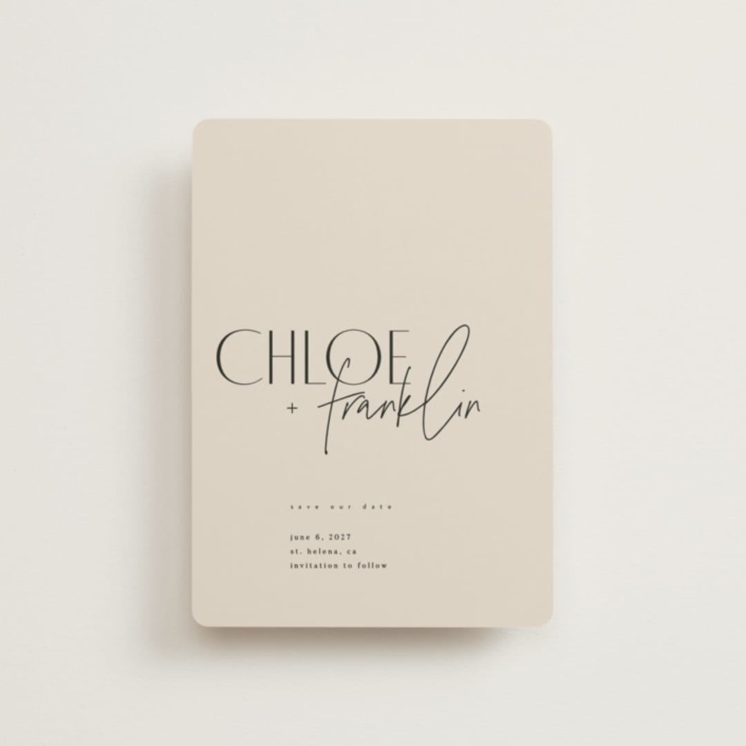 "Layered" - Save the Dates in Natural by Kelly Schmidt - Front