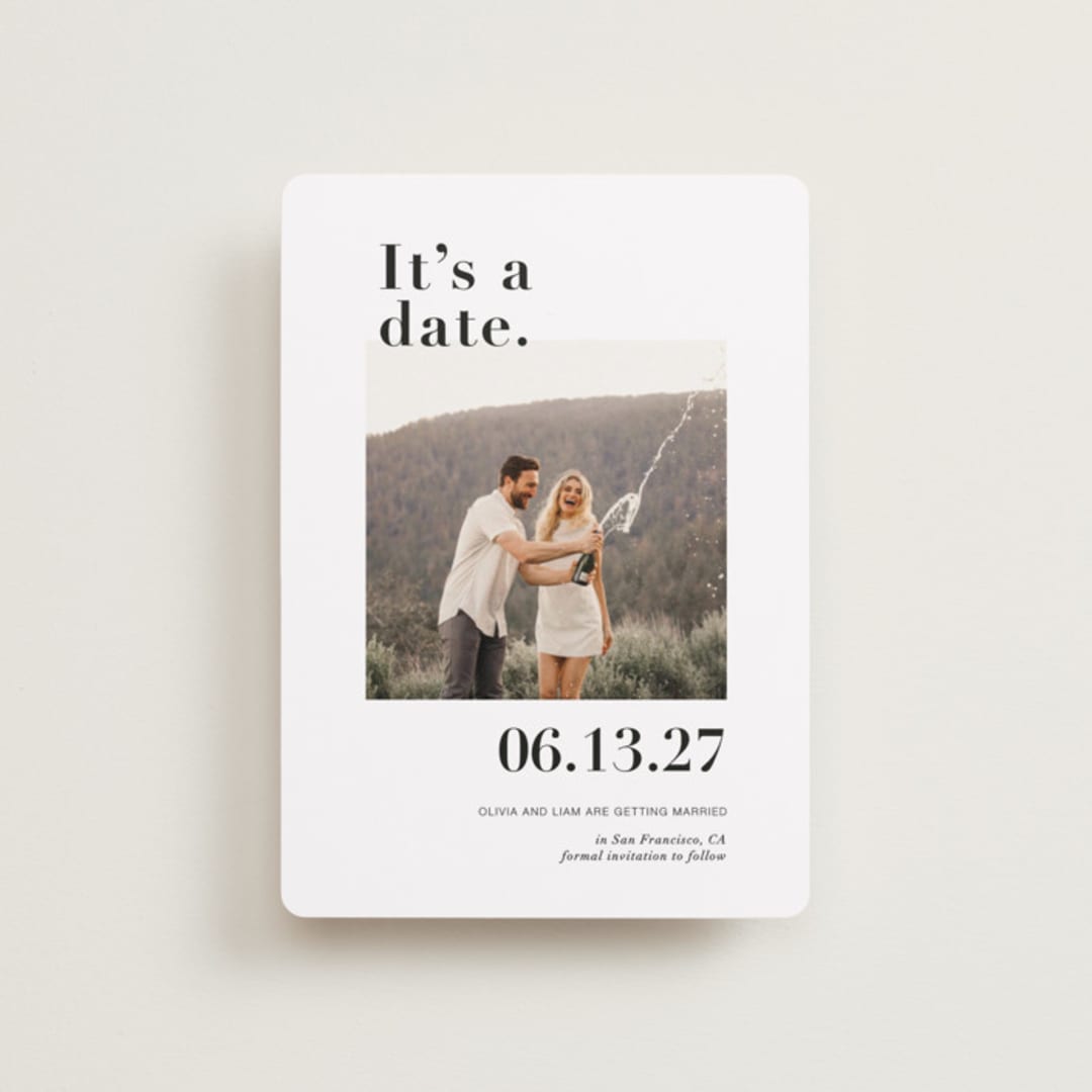 "It's a Date!" - Save the Dates in Onyx by Joyce Pinheiro - Front