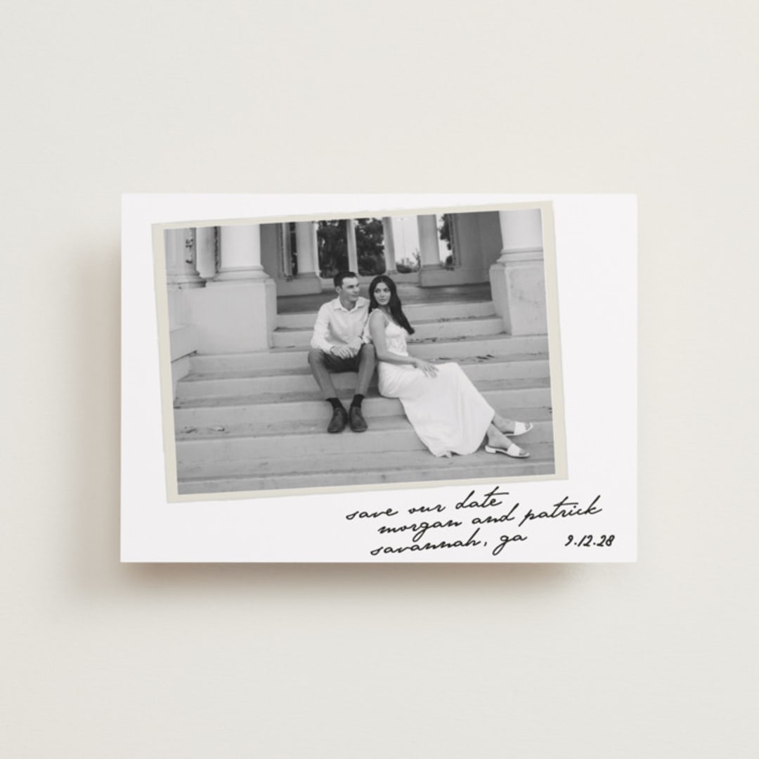 "Venecia" - Save the Dates in Ivory by Maja Cunningham - Front