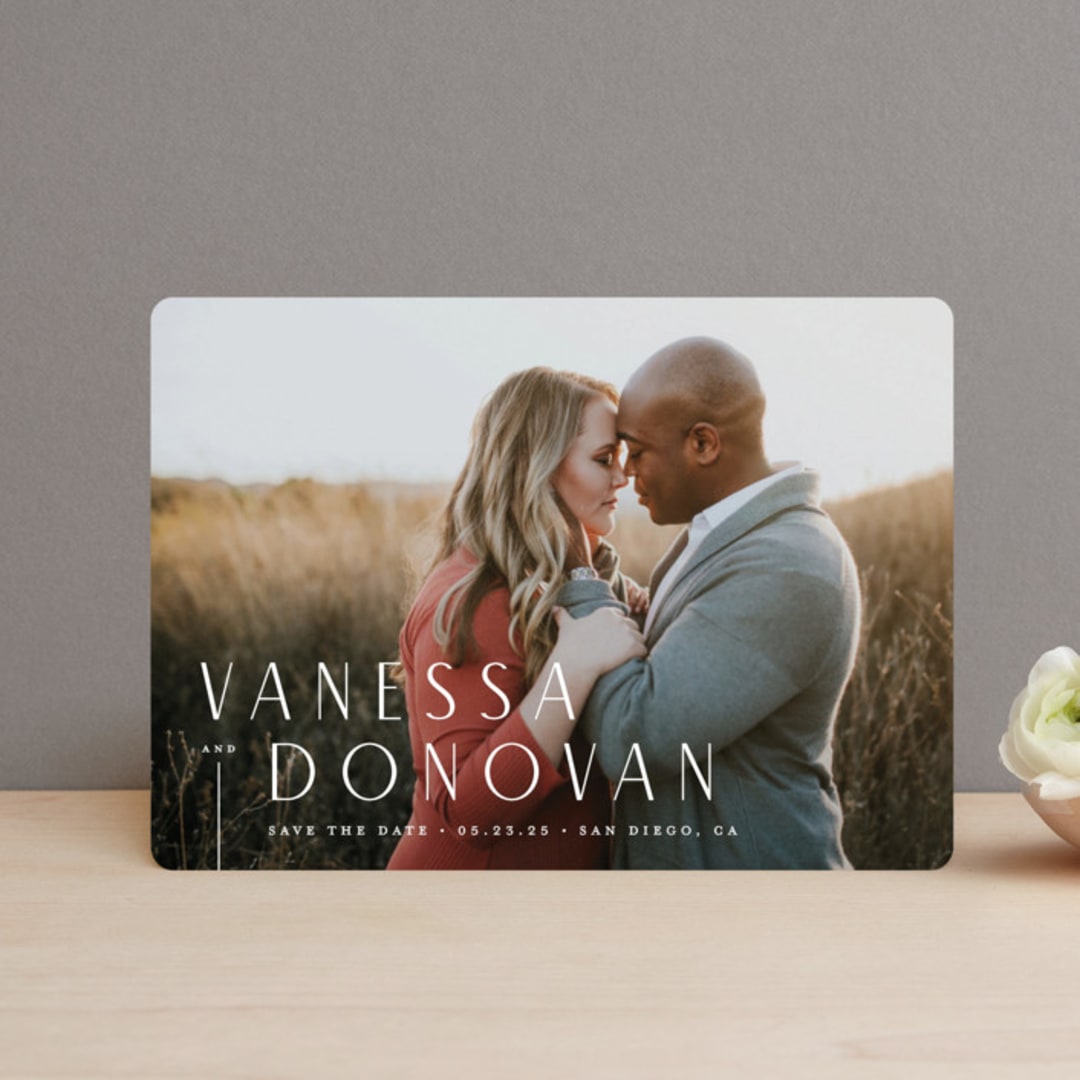 "Chic Names" - Save the Dates in Cloud by Carolyn MacLaren - Front