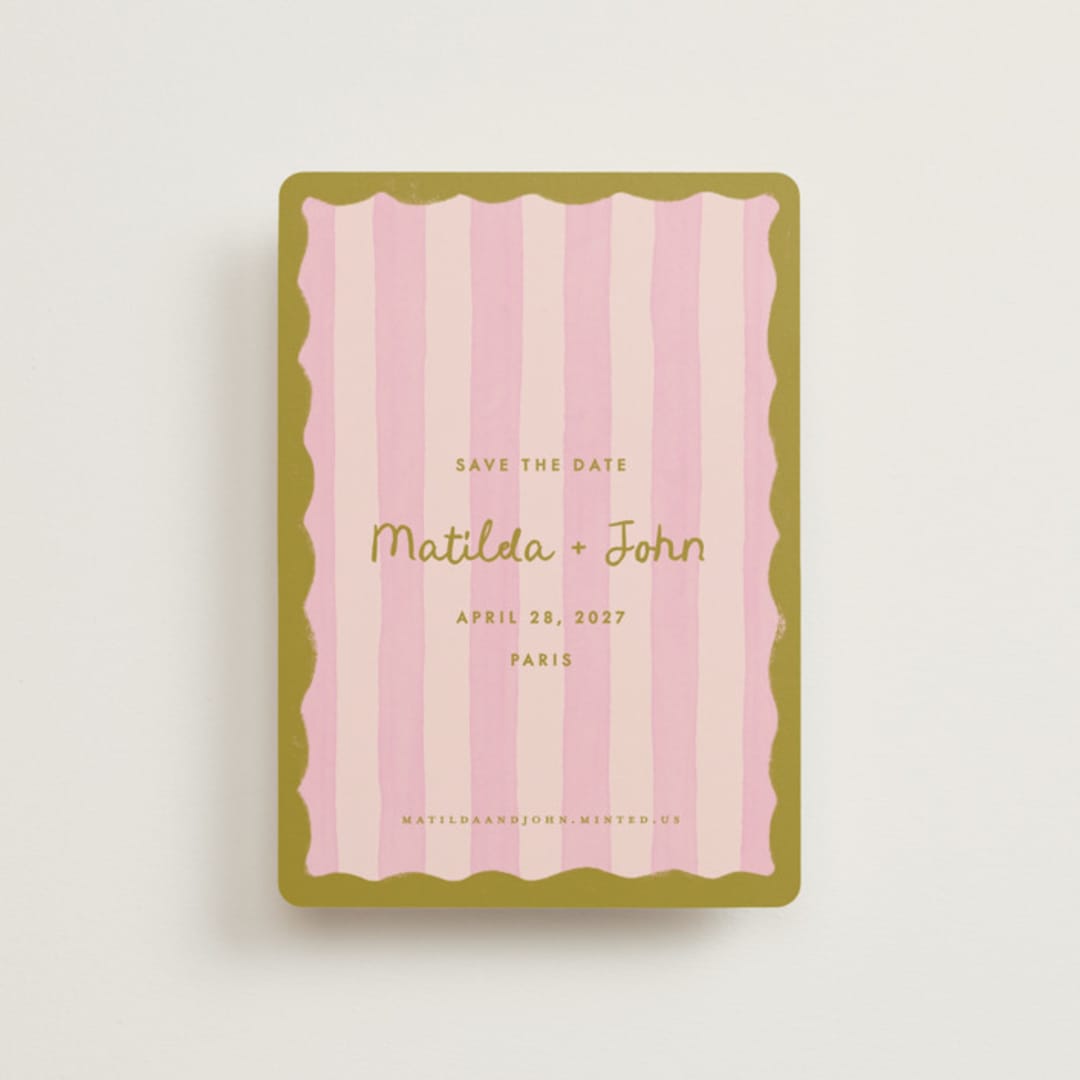 "Paris" - Save the Dates in Macaron by Pink House Press - Front
