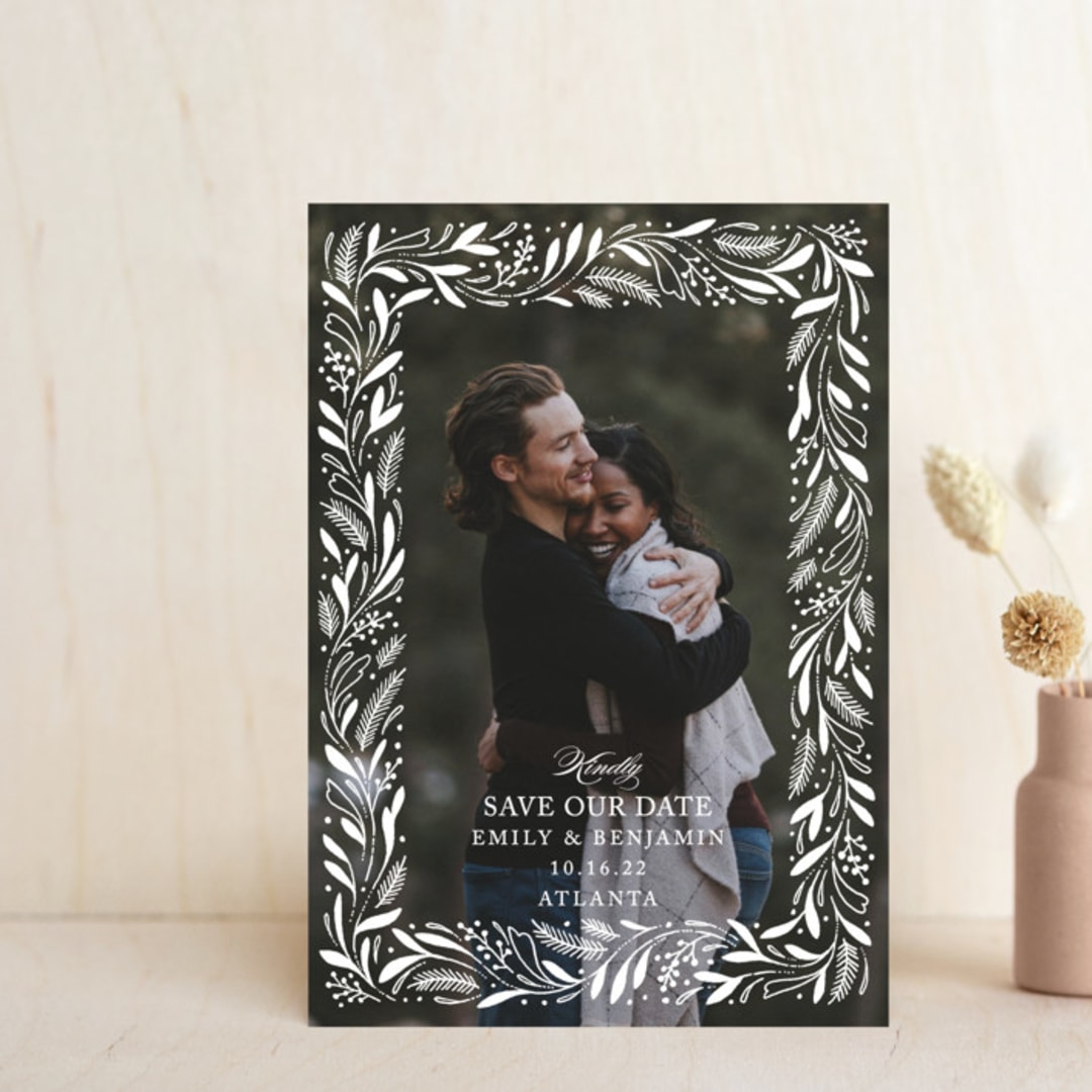 "Botanical Press" - Save the Dates in Cloud by Paper Raven Co. - Front