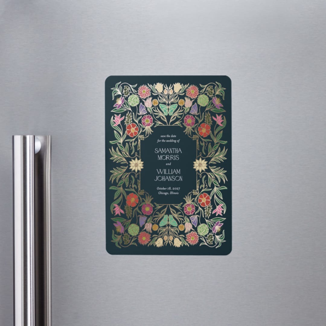 "Gilded Tapestry" - Save the Dates in Midnight Garden by Simona Camp - Front