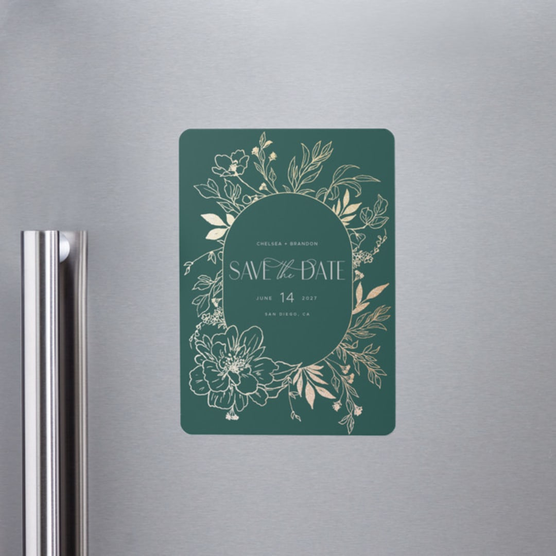 "Chelsea" - Save the Dates in Emerald by Vera Lim - Front