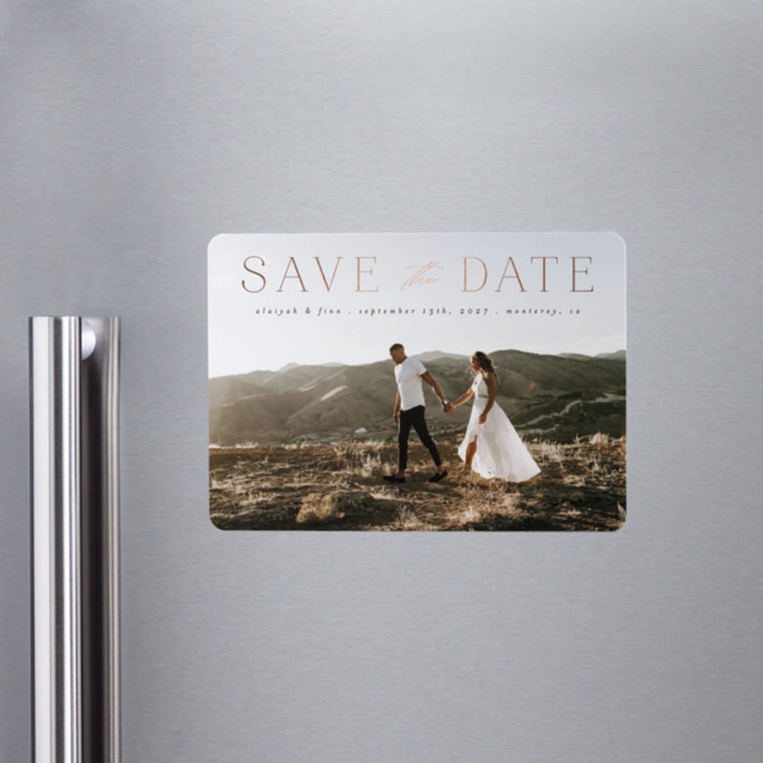 "Classic Lettering" - Save the Dates in Charcoal by Morgan Kendall - Front