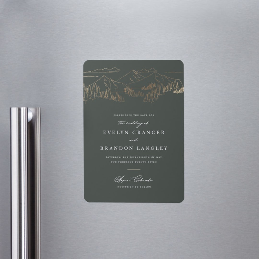 "Peaks" - Save the Dates in Hunter by Sarah Brown - Front