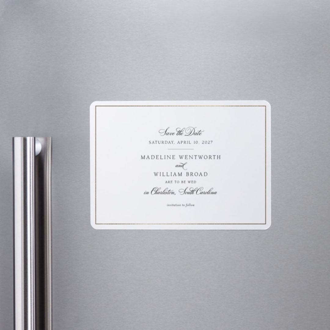 "Wentworth" - Save the Dates in Black Tie by Megan Davis - Front
