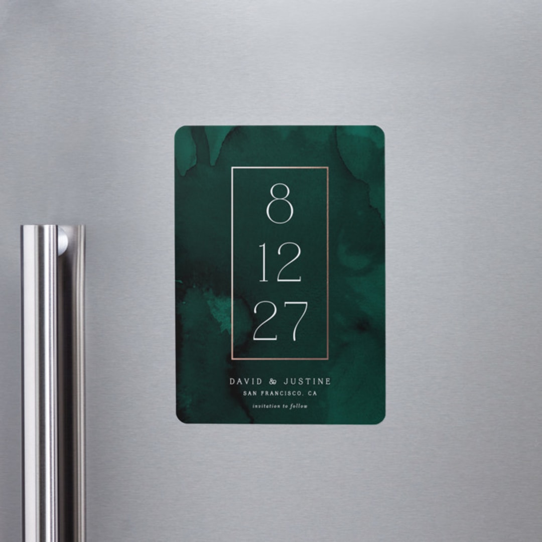 "Modernized" - Save the Dates in Jade by Kerry Doyle - Front