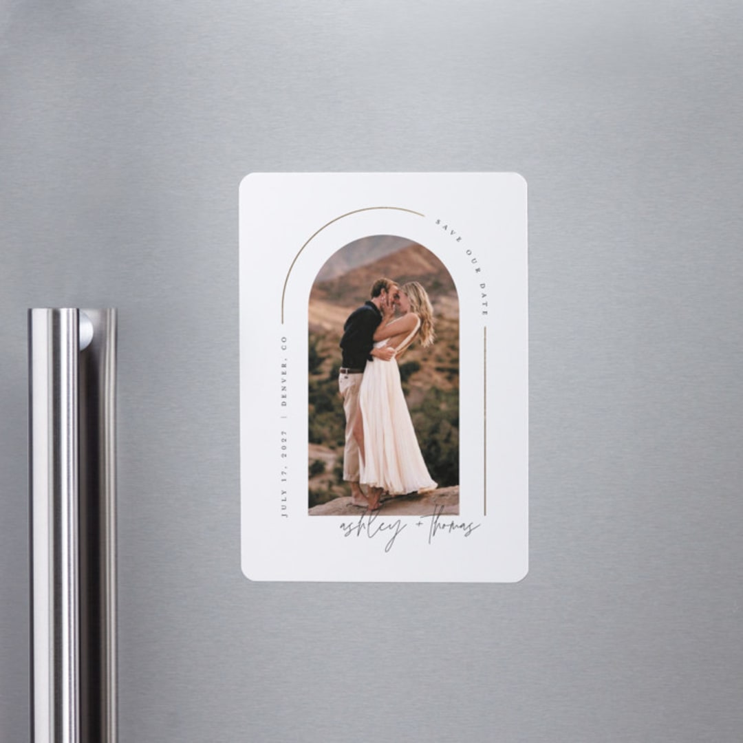 "Arch" - Save the Dates in Silk by Kelly Schmidt - Front