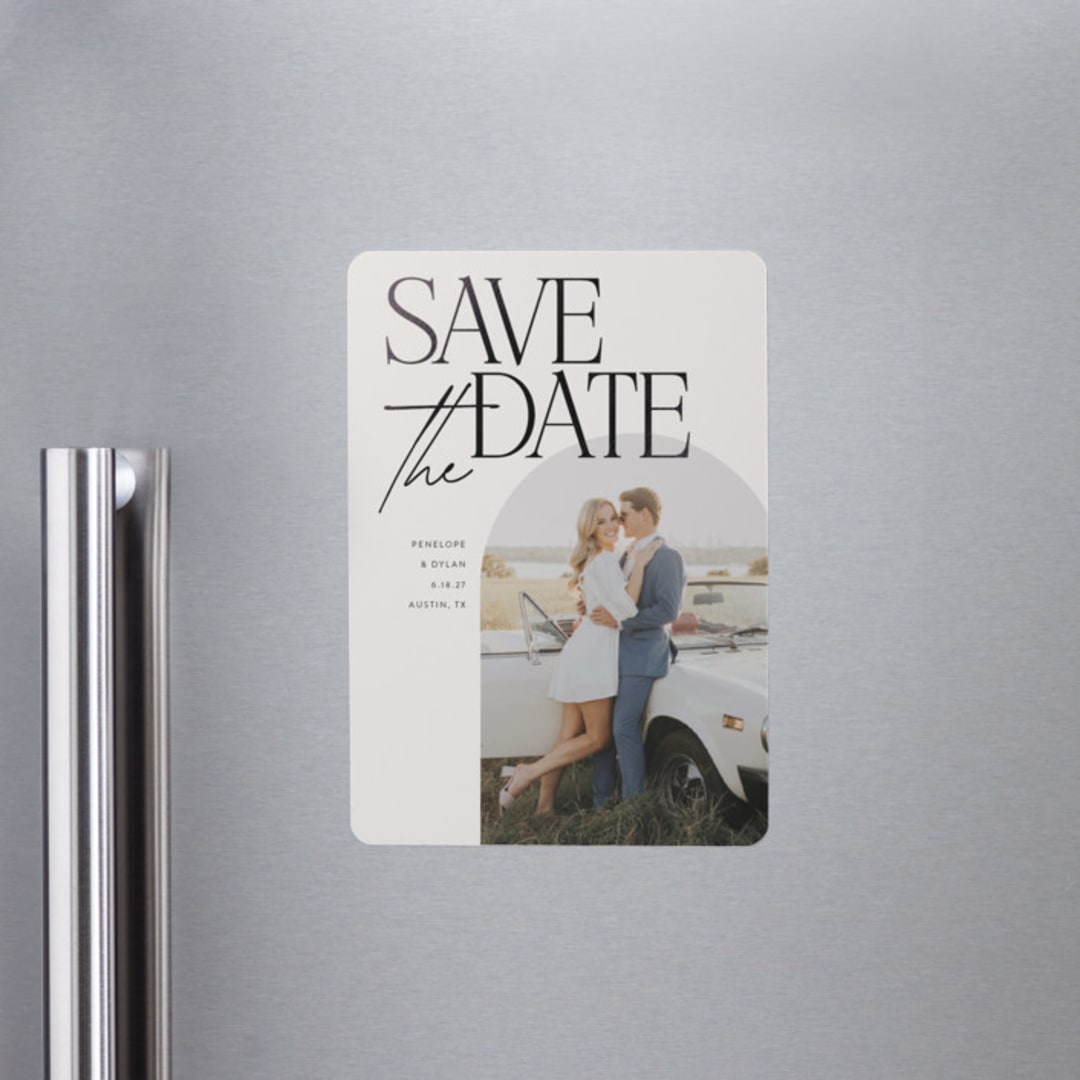 "Penelope" - Save the Dates in Ecru by Morgan Kendall - Front