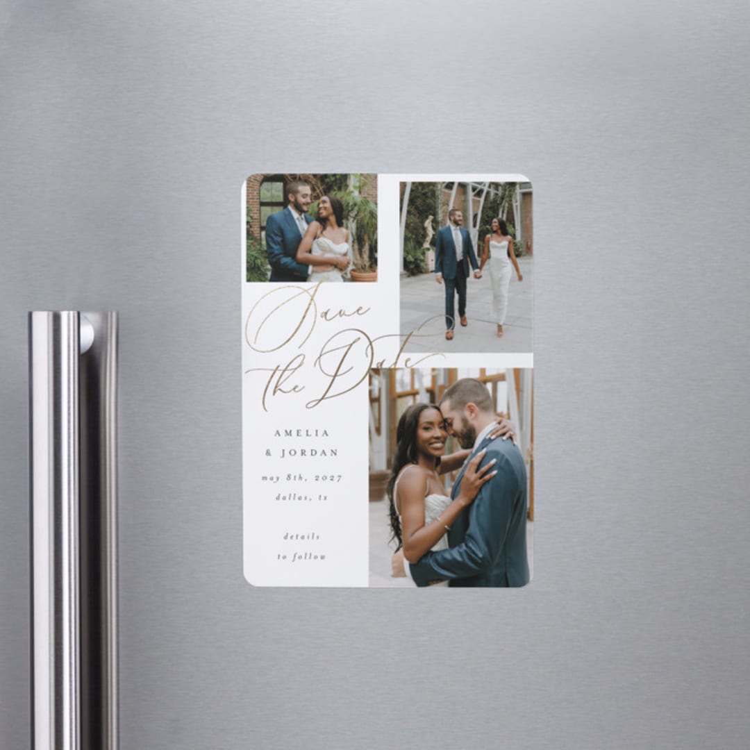 "Whimsy" - Save the Dates in Snow by AK Graphics - Front