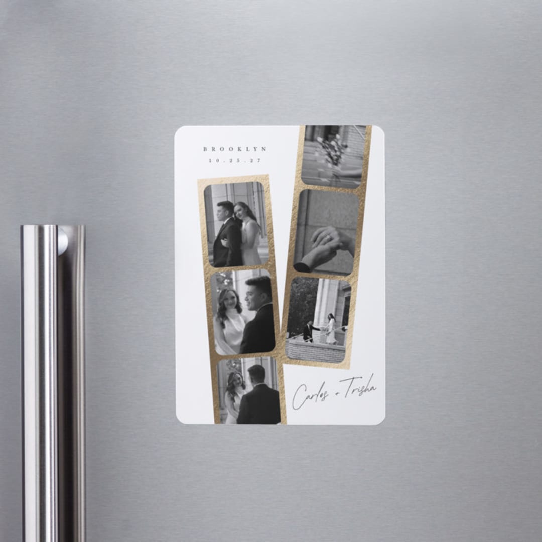 "Snapshots" - Save the Dates in Pearl by Leah Bisch - Front