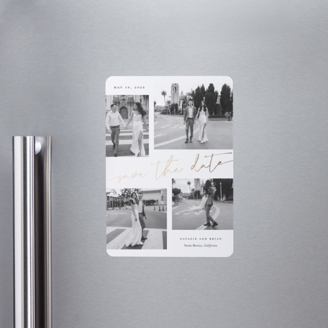 "minimal holiday gallery" - Save the Dates in Snow by Sarah Curry - Front