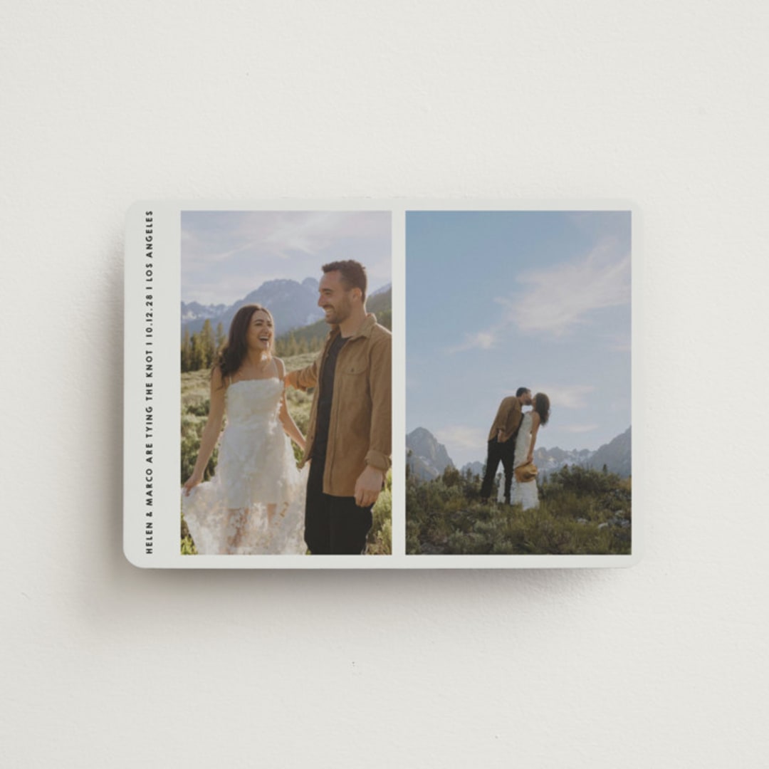 "Diptych Photos" - Save the Dates in Stone by Becky Nimoy - Front