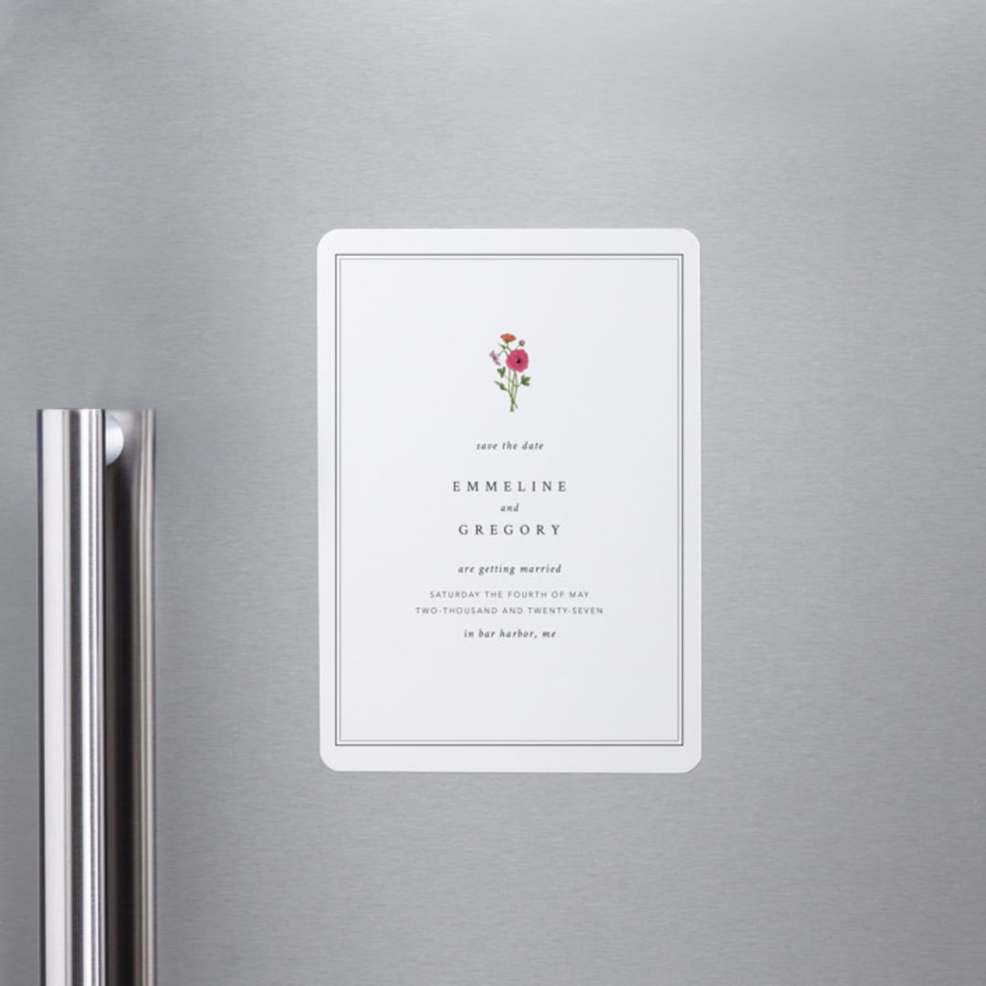 "Formal Florals" - Save the Dates in Classic by Bramble Studio - Front