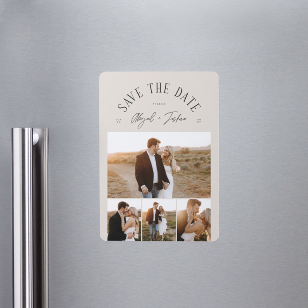 "archway" - Save the Dates in Taupe by Michelle Taylor - Front