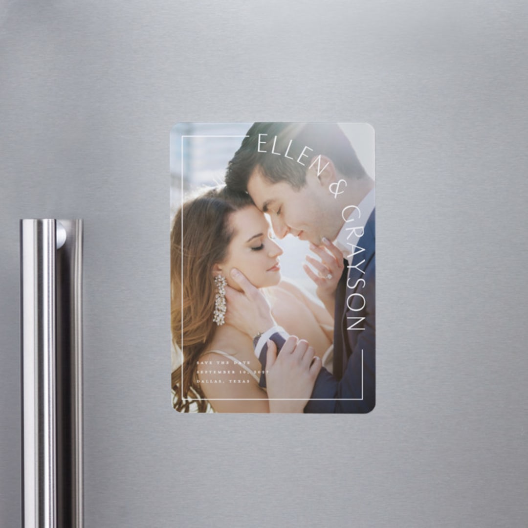 "Take Shape" - Save the Dates in Snow by Lauren Chism - Front