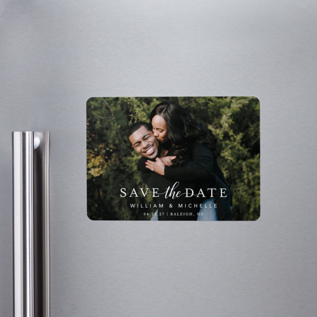 "Convey our Love" - Save the Dates in Snow by MC Designs - Front
