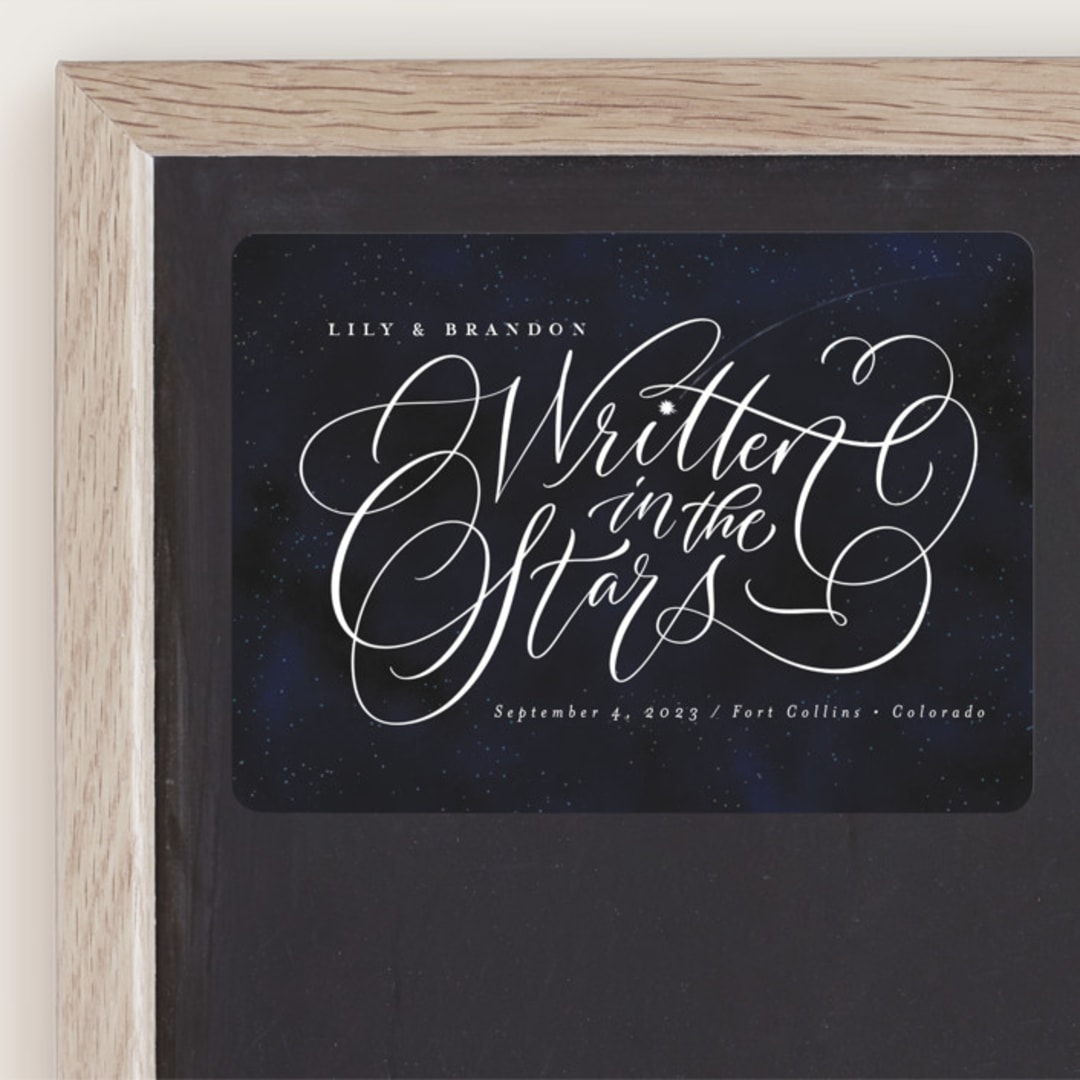 "Starry-Eyed" - Save the Dates in Night Sky by Laura Bolter - Front