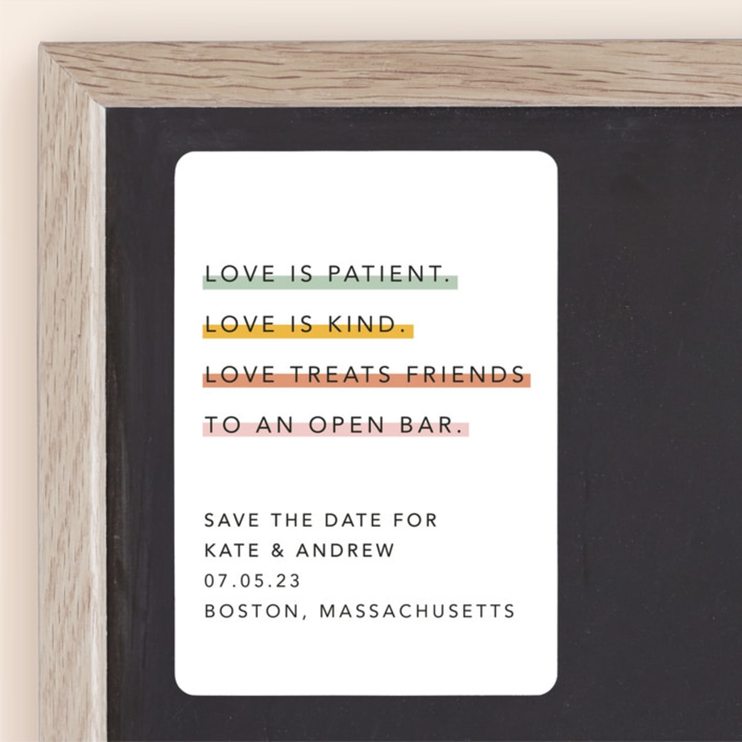 "Love is..." - Save the Dates in Sobert by Hudson meet Rose - Front
