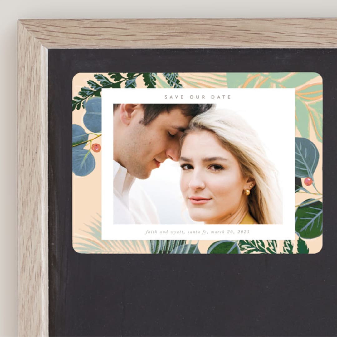 "Bold Floral" - Save the Dates in Buttercream by Baumbirdy - Front