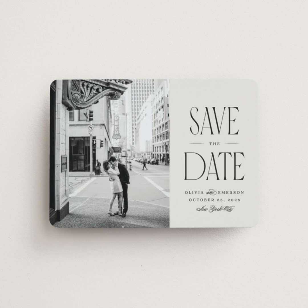 "Pierre" - Save the Dates in Dove by Robert and Stella - Front