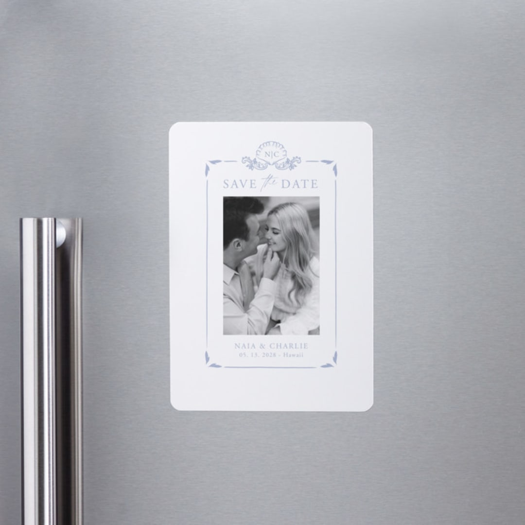 "Ocean Dreams" - Save the Dates in Pale Cerulean by Sabrin Deirani - Front