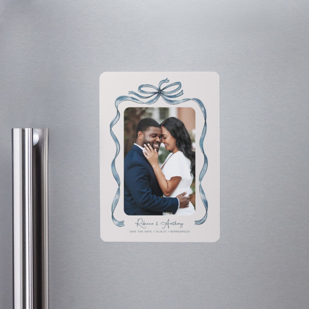 "Tied Together" - Save the Dates in Blueberry by Paper Sun Studio - Front