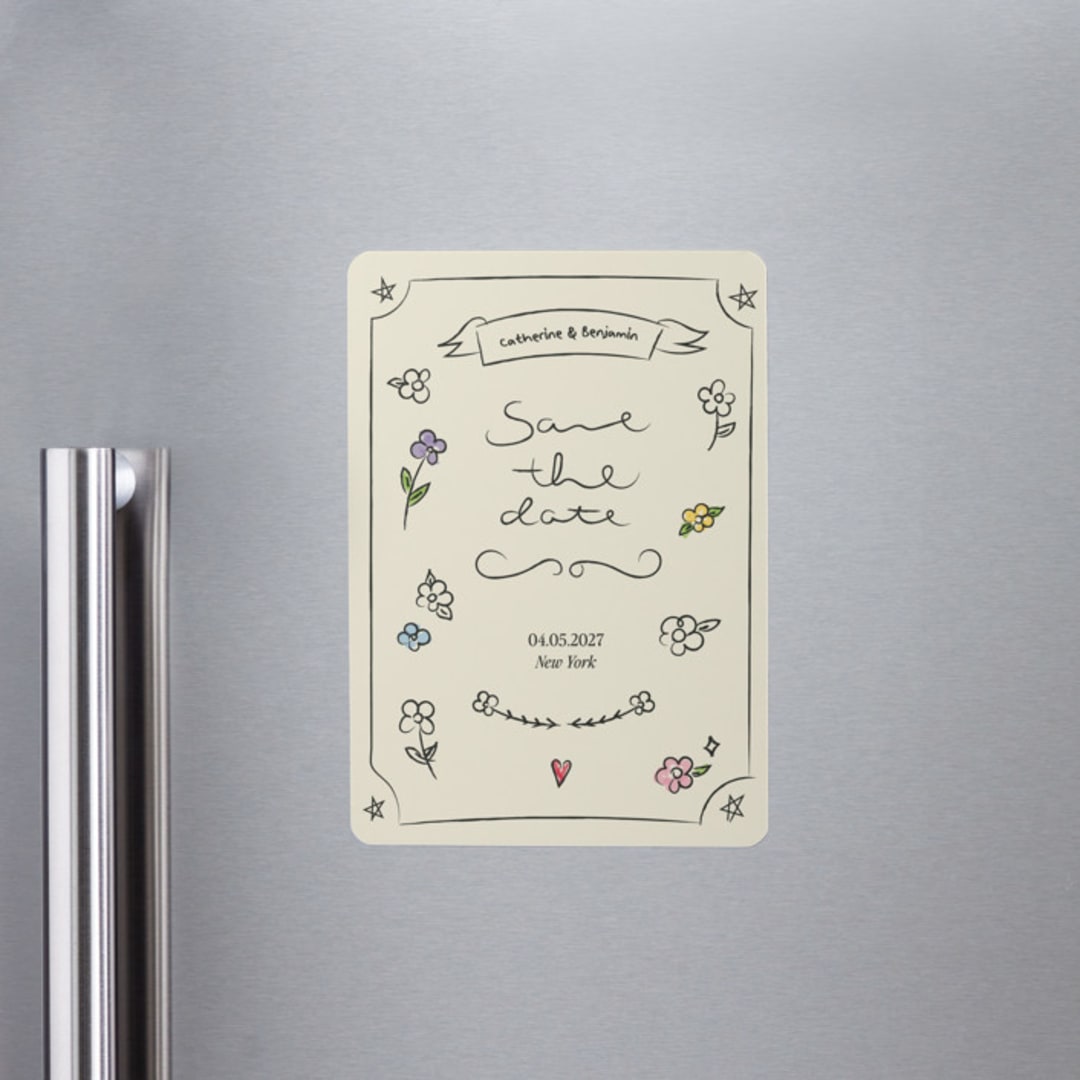 "Lovely Date" - Save the Dates in Natural by Helena Vitto - Front