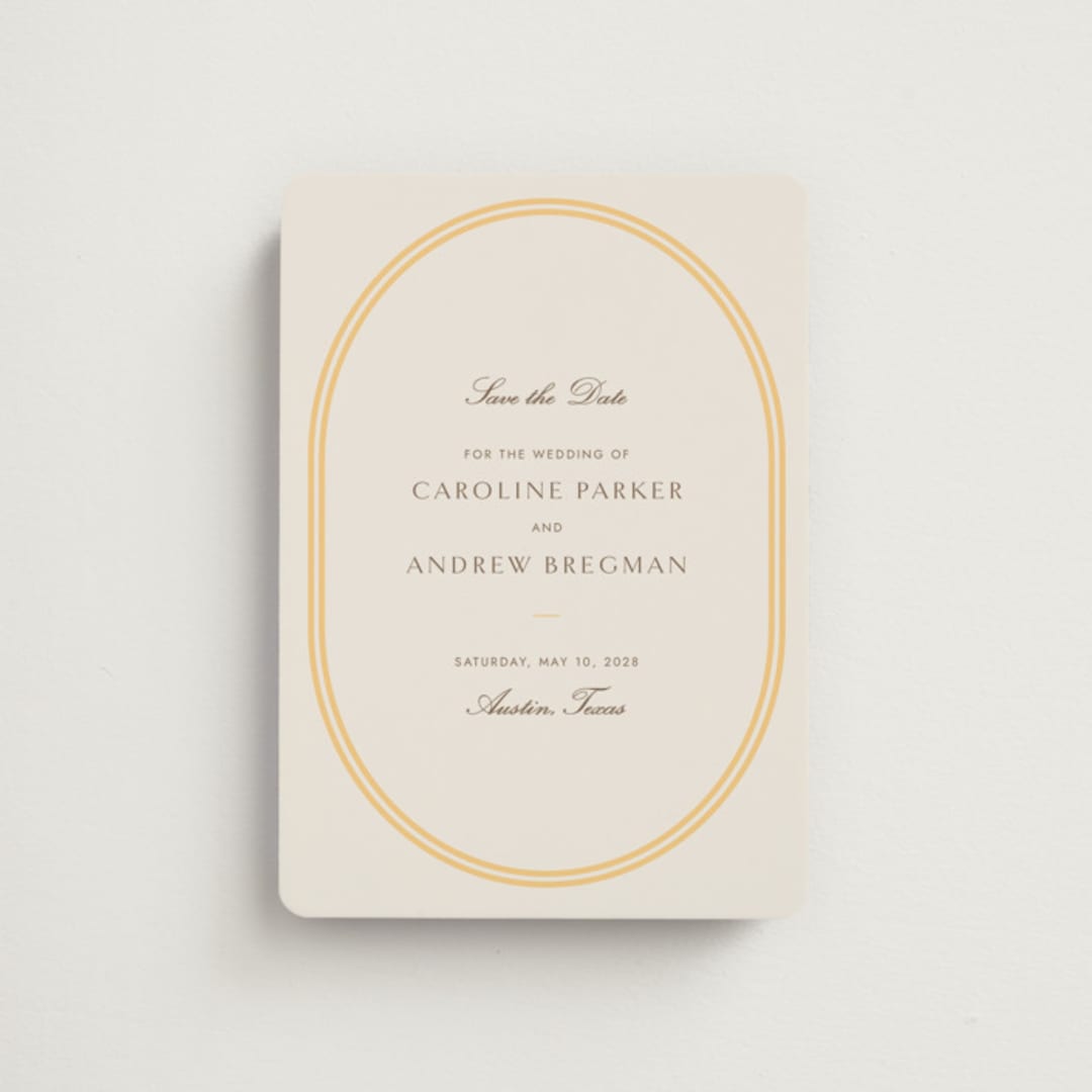 "Bocce" - Save the Dates in Melon by Megan Davis - Front