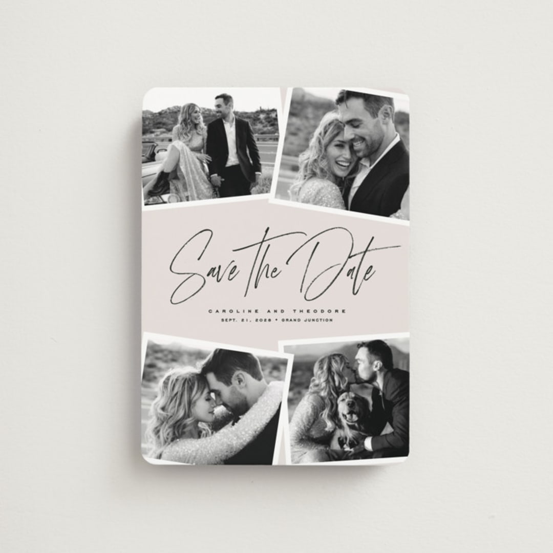 "Our collage" - Save the Dates in Vanilla by Lea Delaveris - Front
