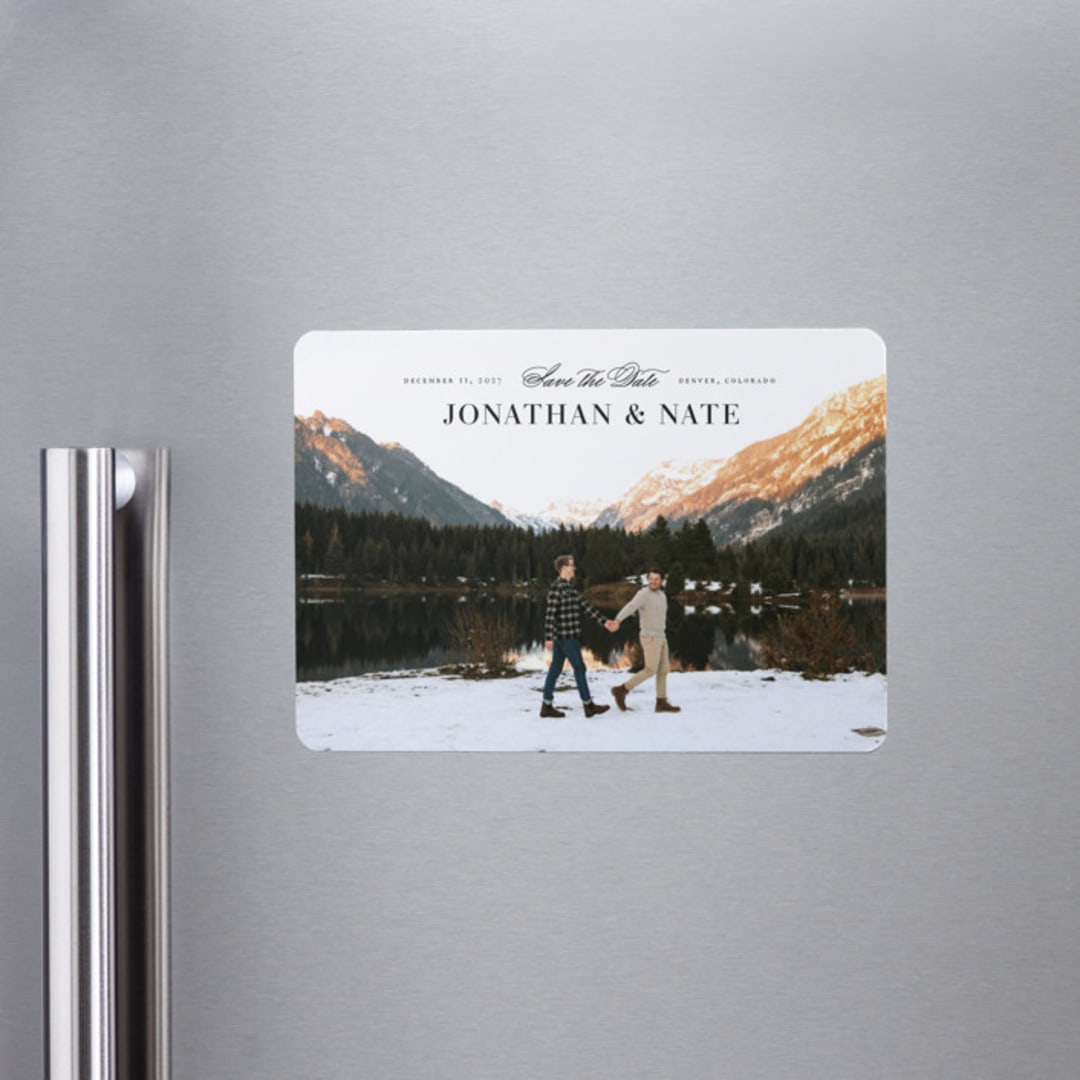 "centered" - Save the Dates in Onyx by Jennifer Postorino - Front