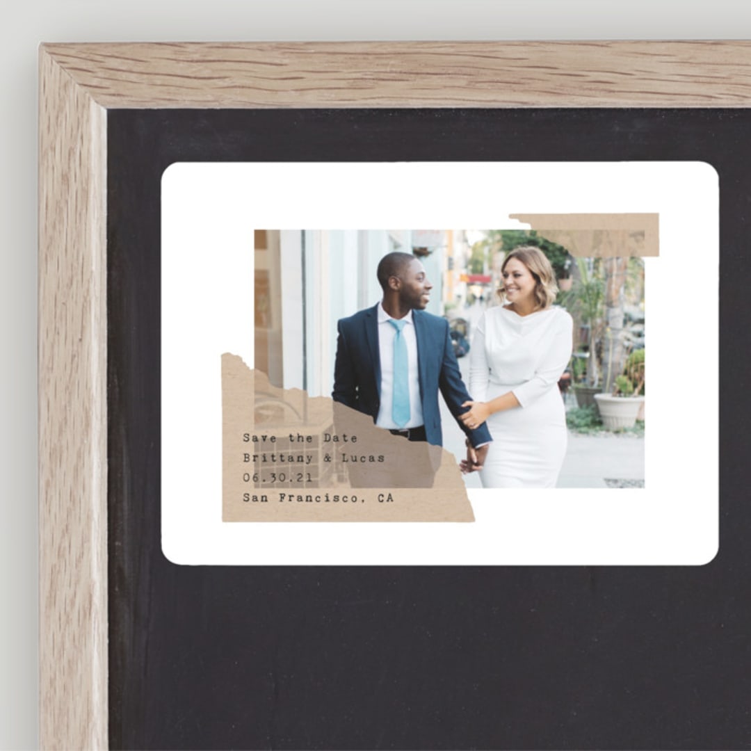"Framed Corner" - Save the Dates in Ink by ASQ Studio - Front