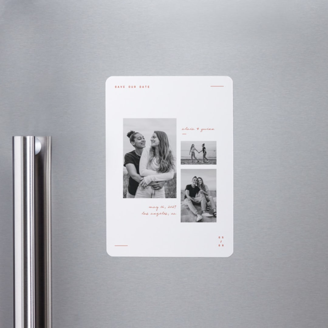 "Alaia" - Save the Dates in Verona Sunset by Blustery August - Front