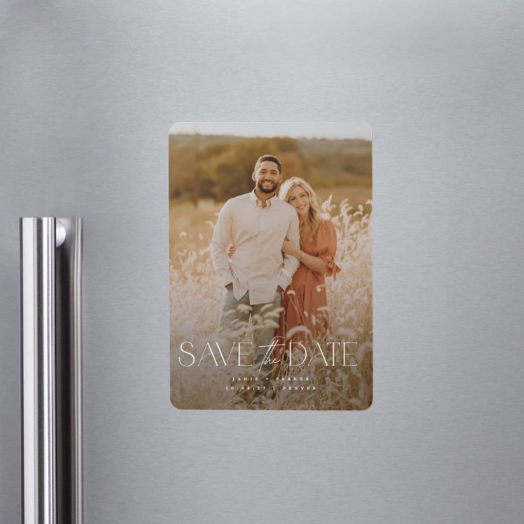"Simple Elegance" - Save the Dates in Pearl by Jessica Corliss - Front