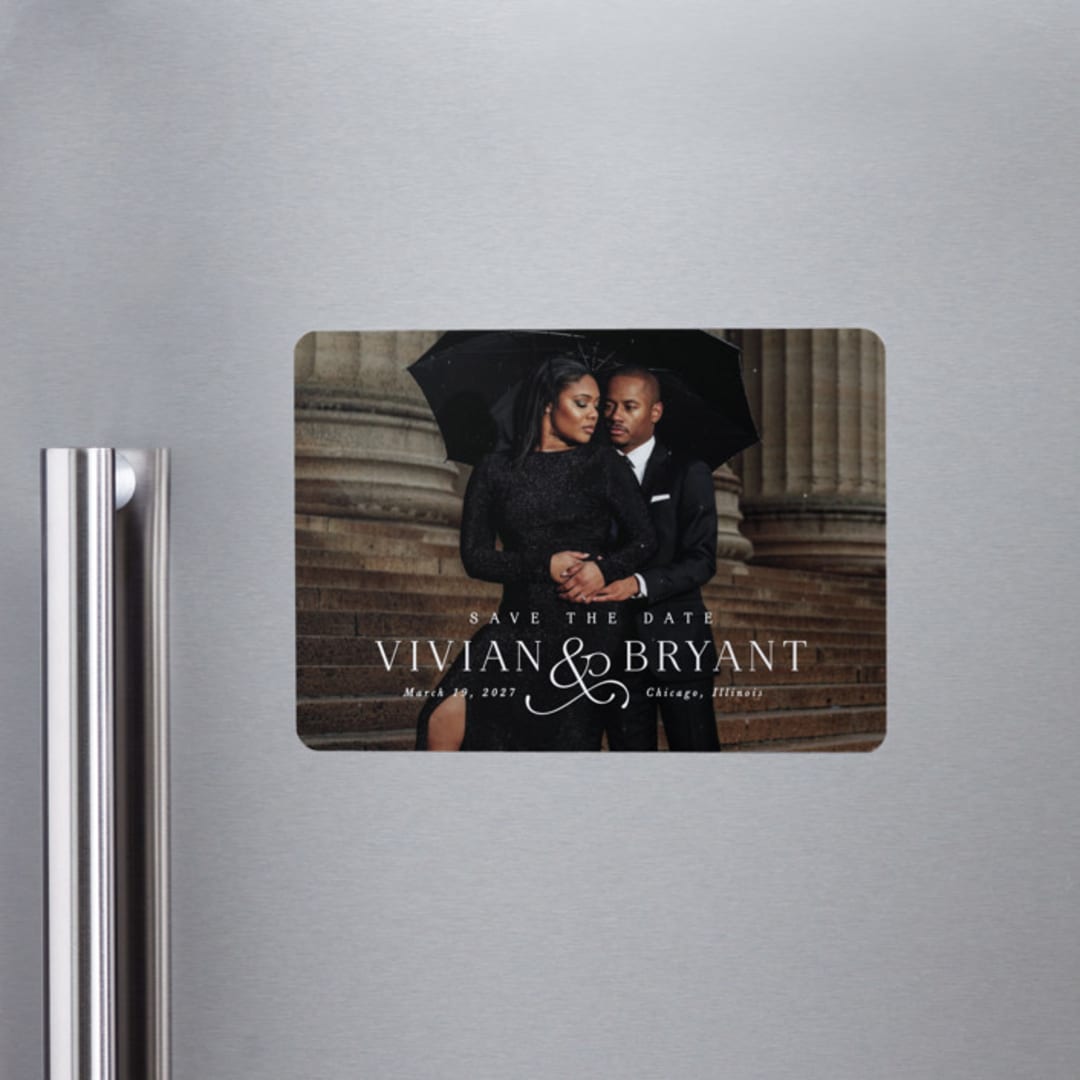 "And here we are" - Save the Dates in Marble by Lea Delaveris - Front