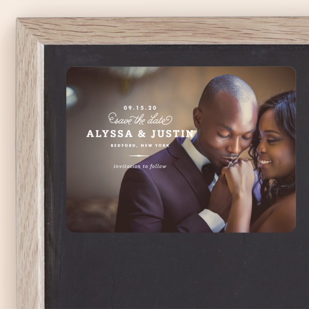 "Timeless" - Save the Dates in White by Oscar and Emma - Karly Depew - Front