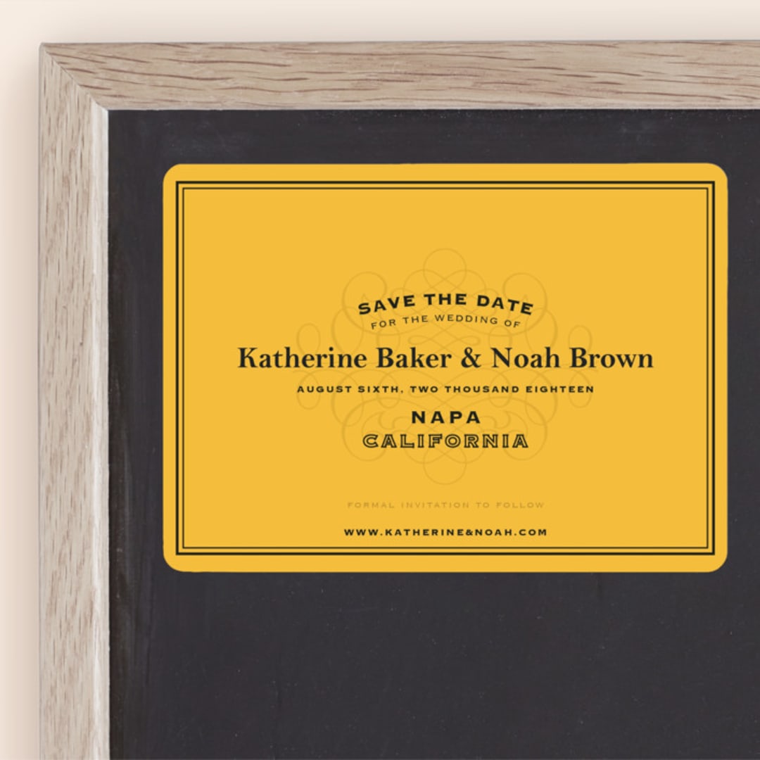 "Label" - Save the Dates in Goldenrod by Lauren Chism - Front