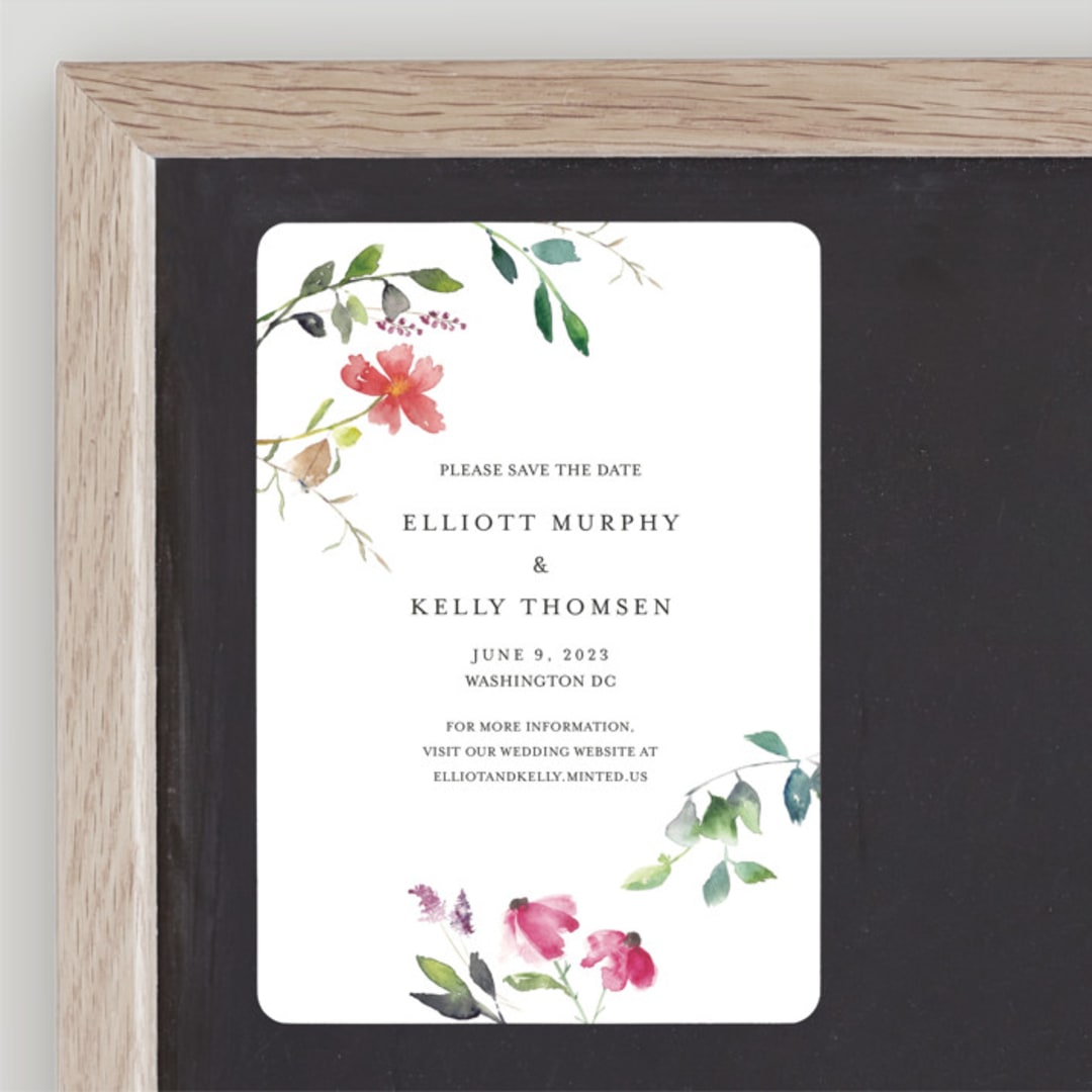 "Spring Wildflowers" - Save the Dates in Floral by Mere Paper - Front