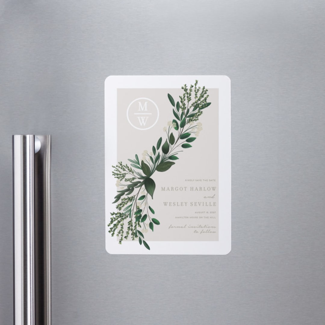 "Watermark" - Save the Dates in Taupe by Kaydi Bishop - Front