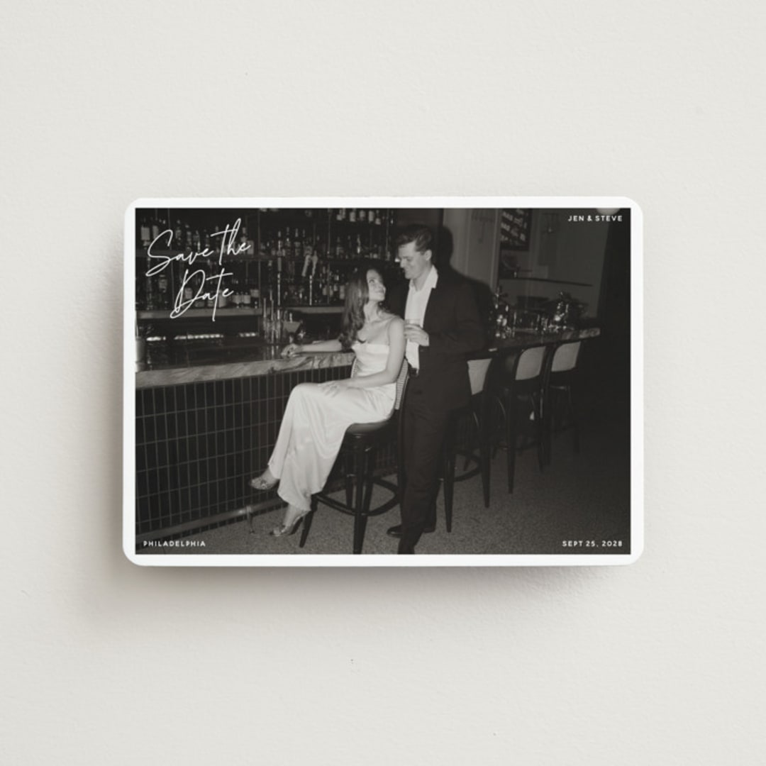 "Corners" - Save the Dates in Cloud by Inkblot Design - Front