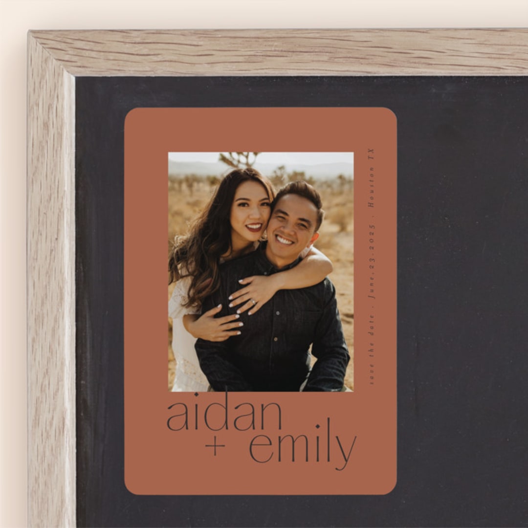 "Names" - Save the Dates in Rust by Itsy Belle Studio - Front