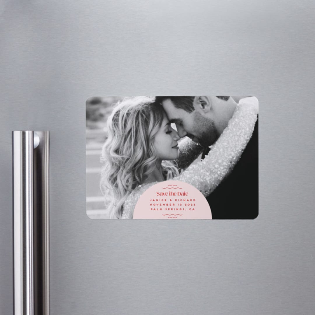 "News!" - Save the Dates in Strawberry by Claudia Orengo - Front