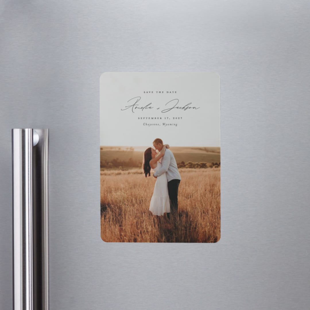 "Simple Names" - Save the Dates in Onyx by Emily Betts - Front
