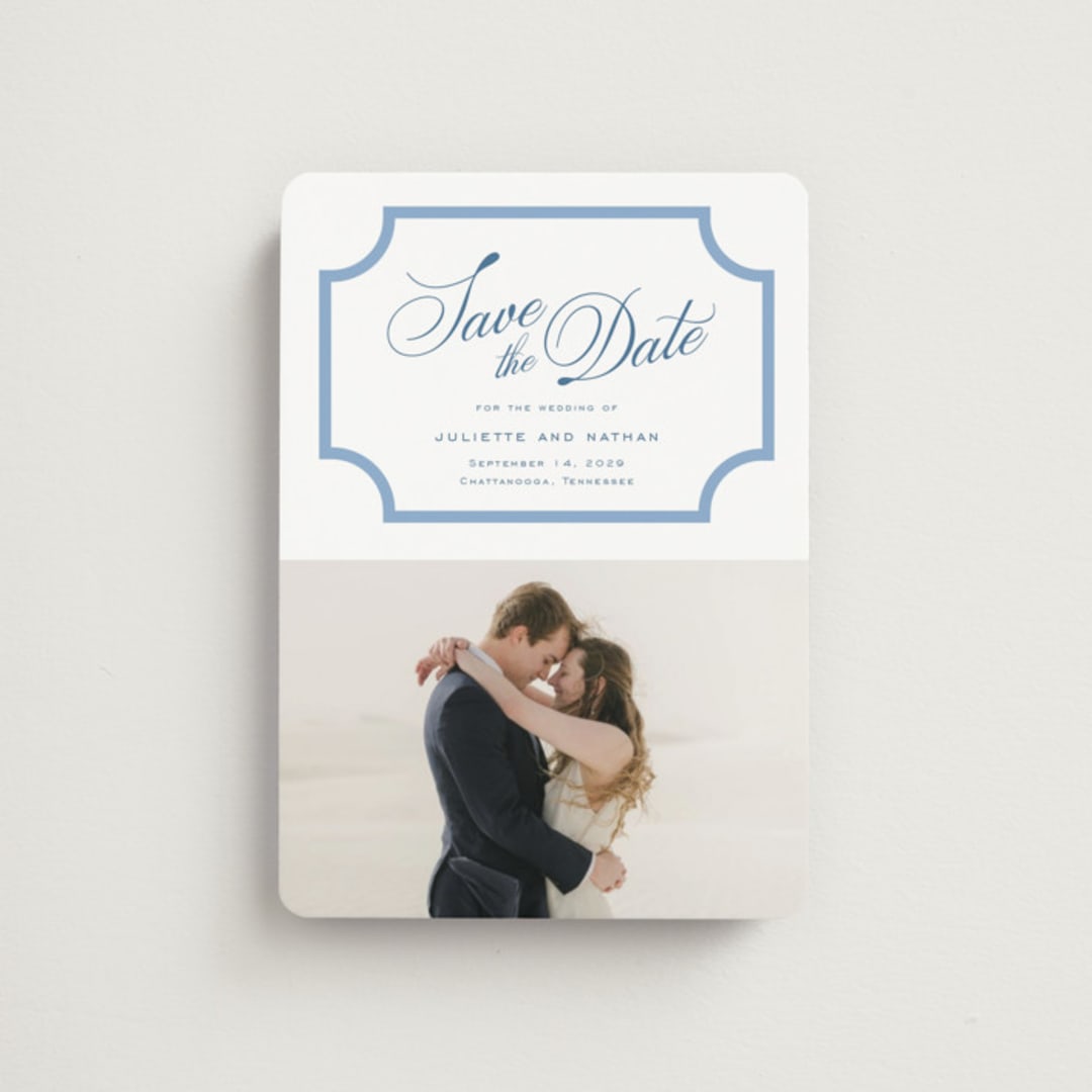 "Marenza" - Save the Dates in Bluebell by Jessica Williams - Front