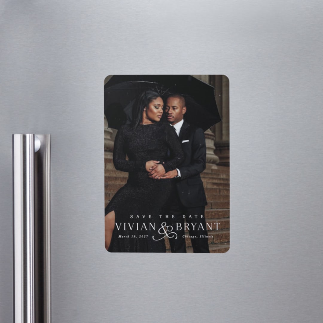 "And here we are" - Save the Dates in Marble by Lea Delaveris - Front