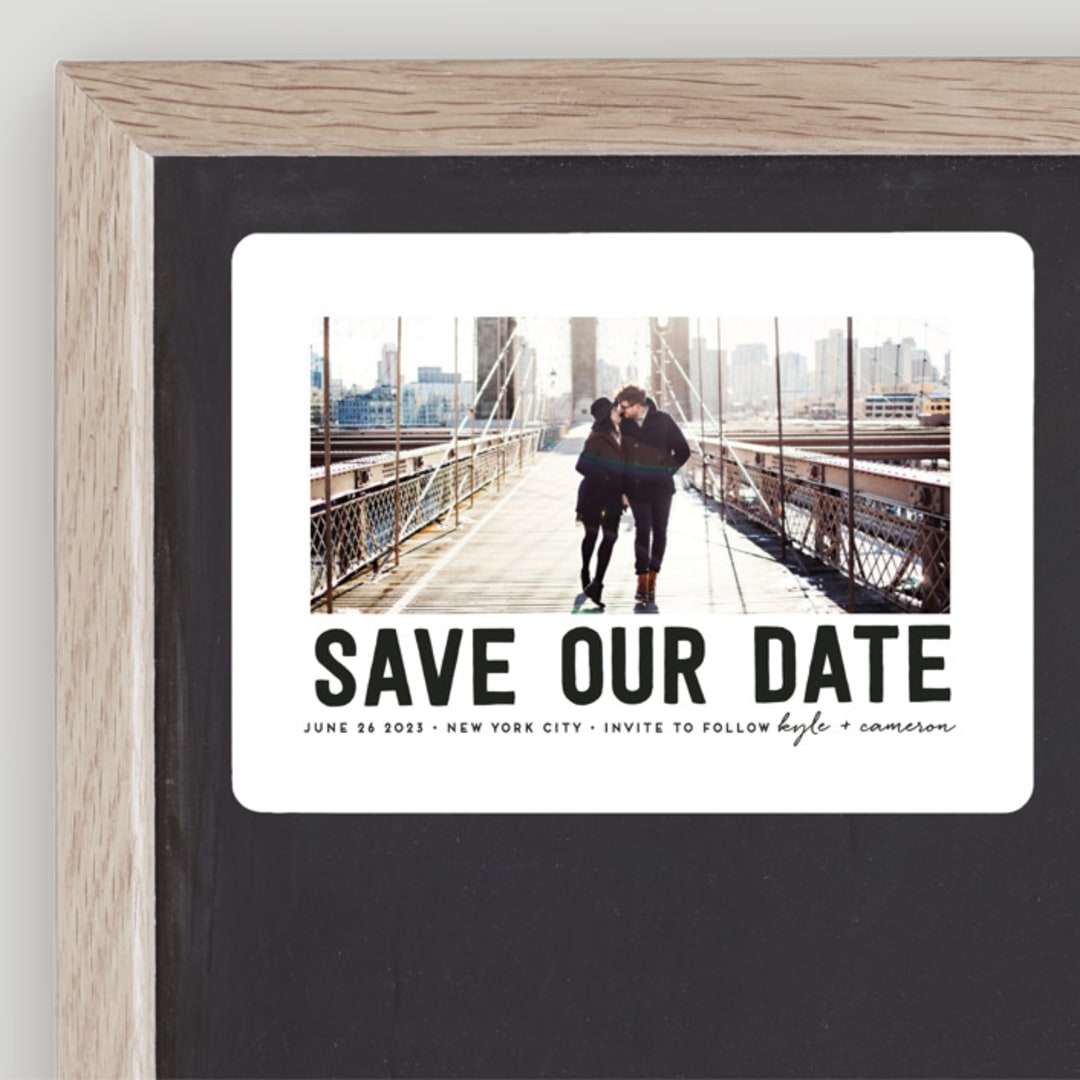 "Bold Message" - Save the Dates in Basic Black by Susan Brown - Front