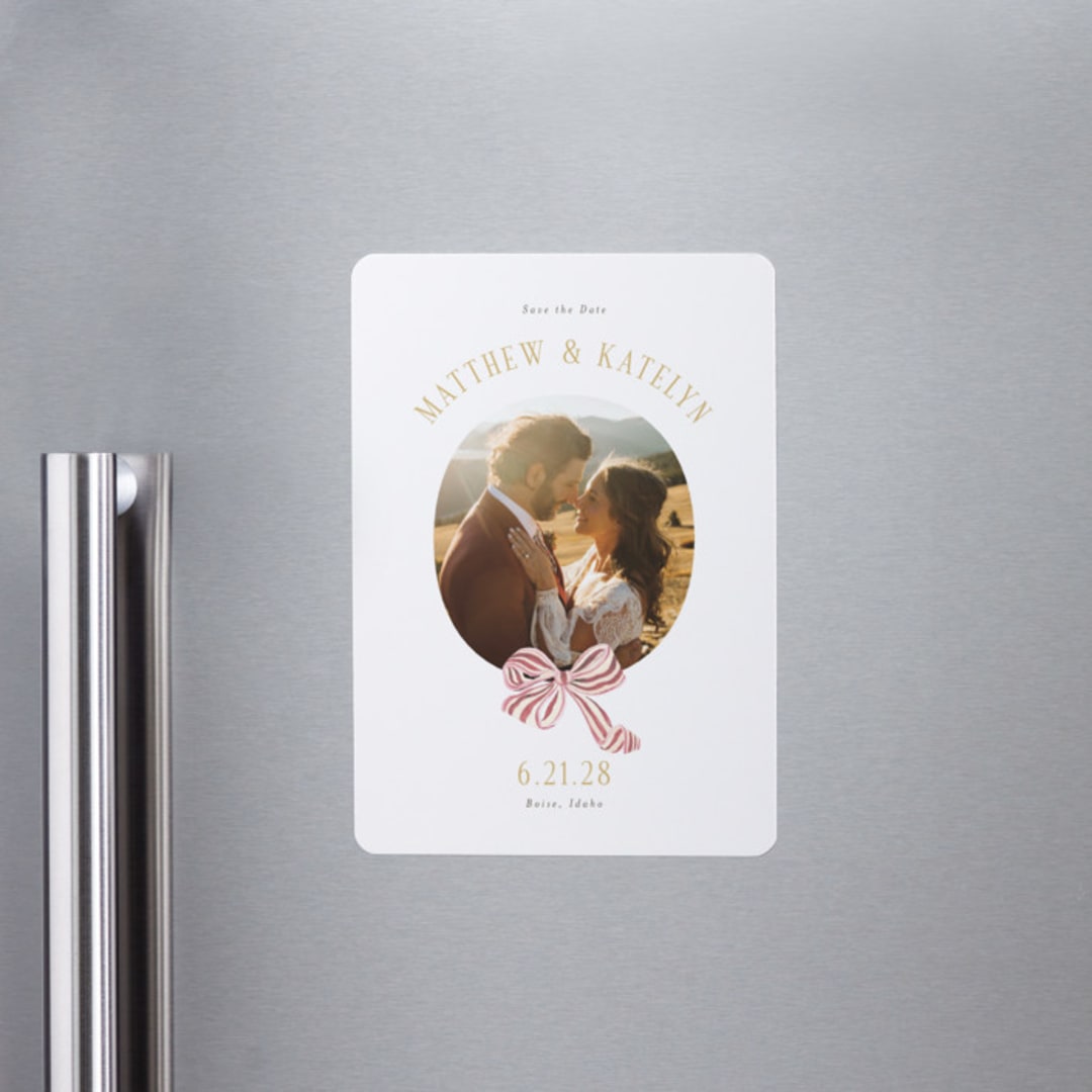 "Ruban en Fleur" - Save the Dates in Rose by Itsy Belle Studio - Front