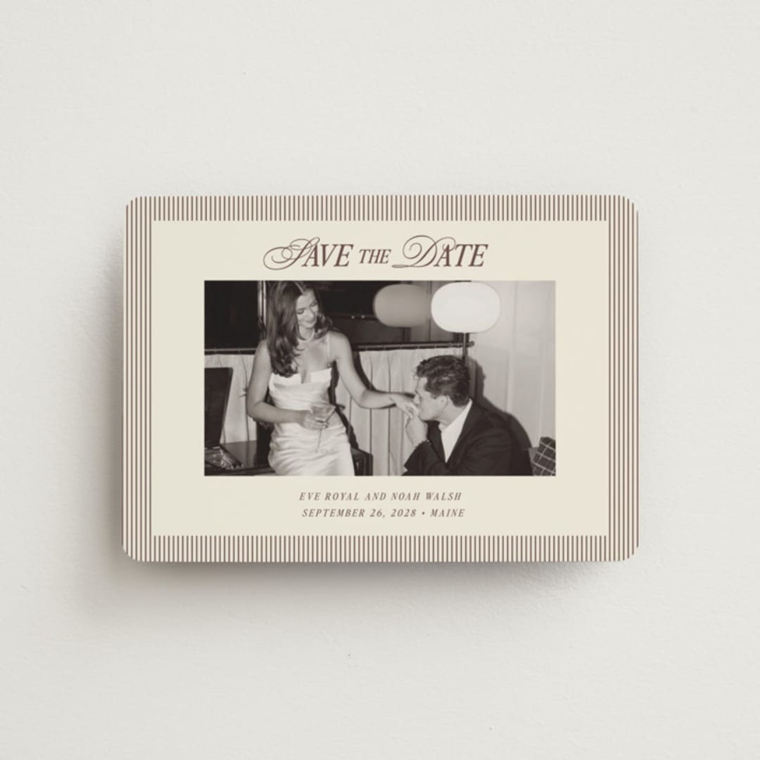 "Sienna" - Save the Dates in Maroon by Pati Cascino - Front
