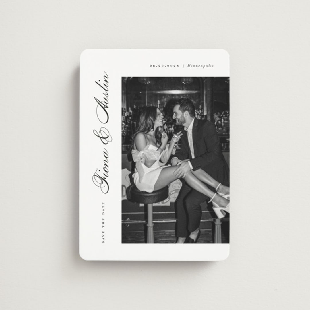 "Lovely Day" - Save the Dates in Onyx by Michelle Taylor - Front